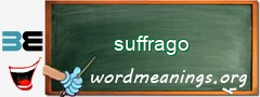 WordMeaning blackboard for suffrago
